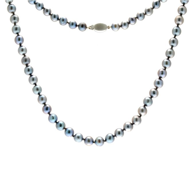 Grey Cultured Pearl Necklace