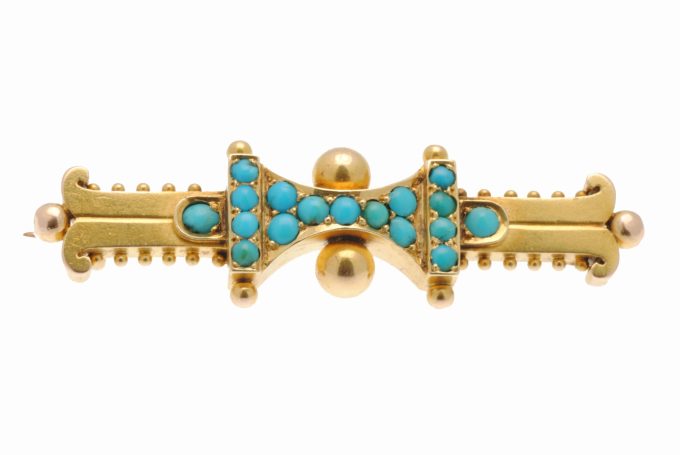 Victorian Turquoise Brooch