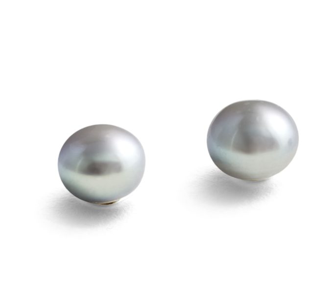 Jersey Pearl Large Silver Earrings