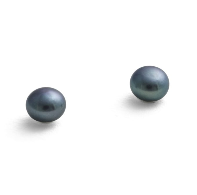 Jersey Pearl 5mm Peacock Stud Earrings