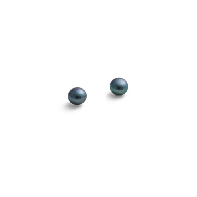 Jersey Pearl 5mm Peacock Stud Earrings