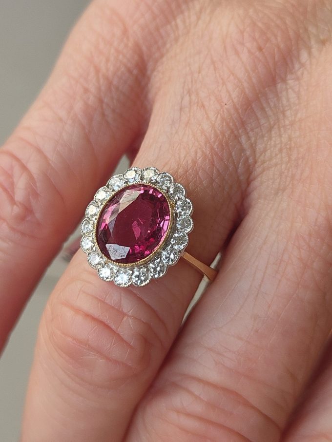 3.49ct Ruby and Diamond Ring