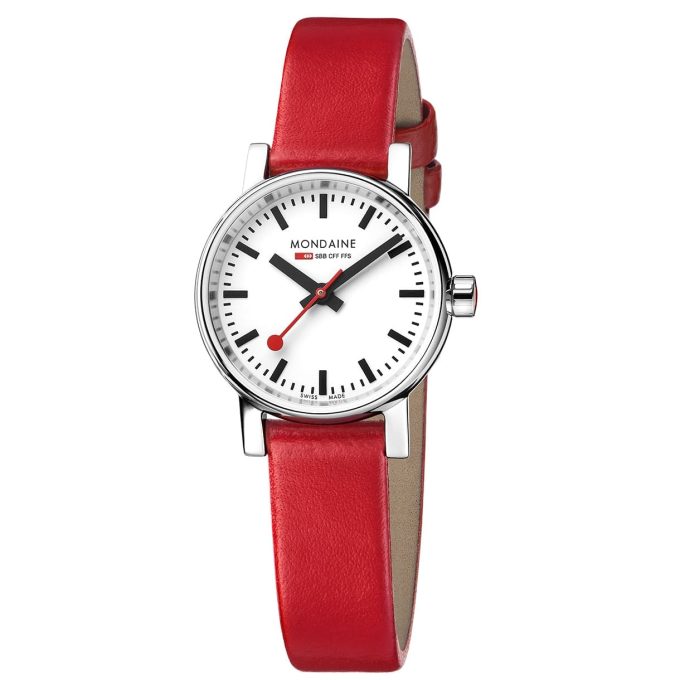 Mondaine Evo2 Red Strap 26mm Watch