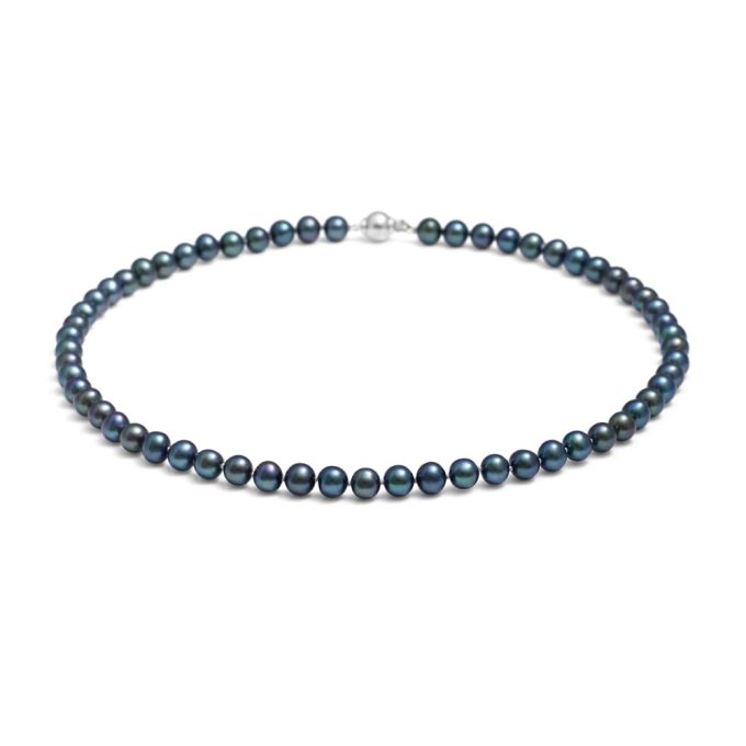 Jersey Pearl Dark Peacock Necklace