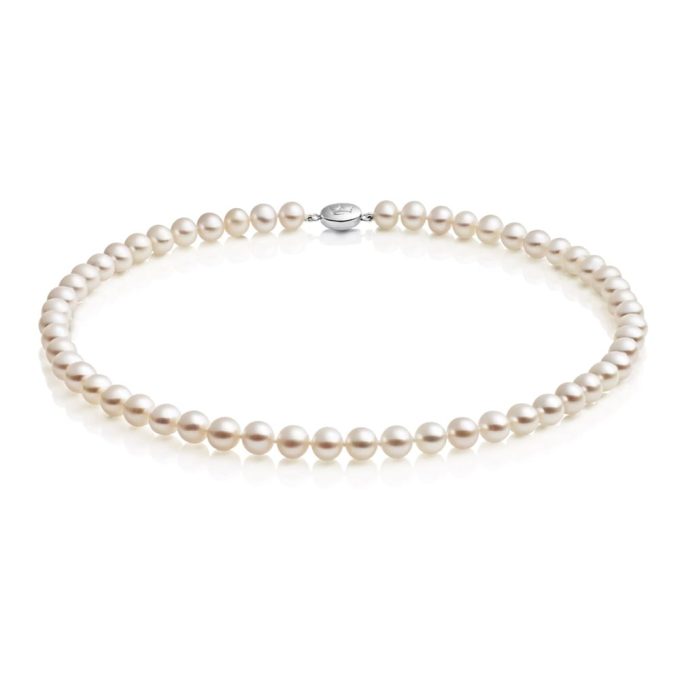 Jersey Pearl Classic White Pearl Necklace 16 Inch