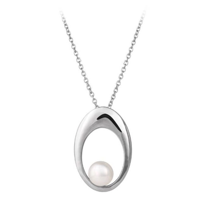 Jersey Pearl Large Oval Necklace
