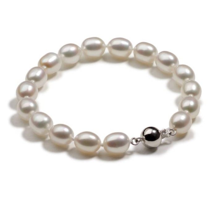 Jersey Pearl Oval Pearl Bracelet