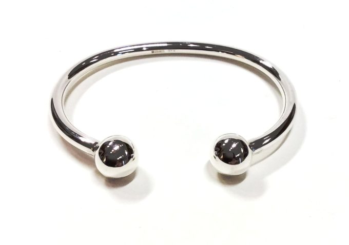 Solid Silver Torque Bangle