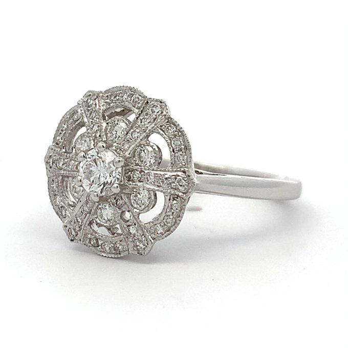 Diamond Snowflake Dress Ring
