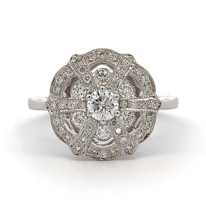 Diamond Snowflake Dress Ring