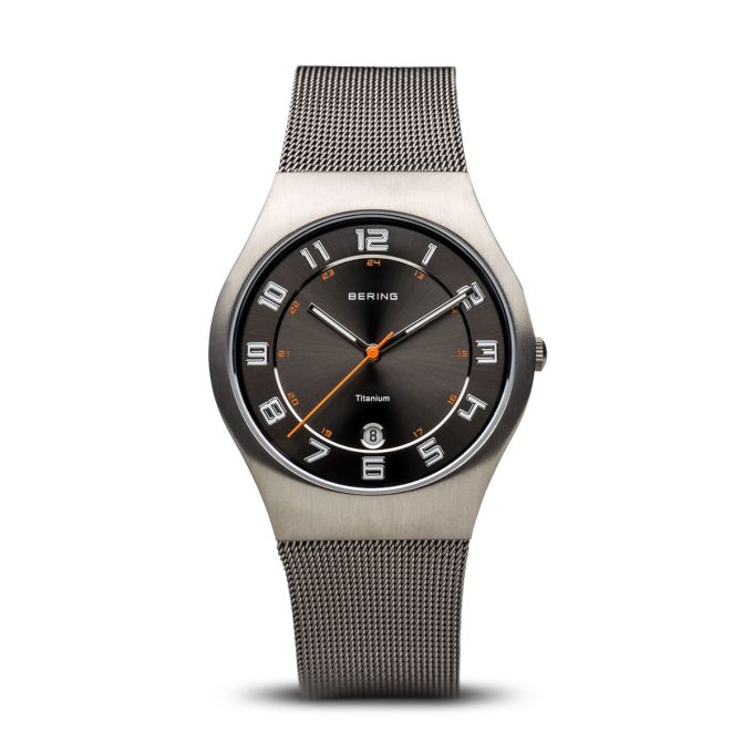 Bering Orange Detail Titanium Watch 11937-007