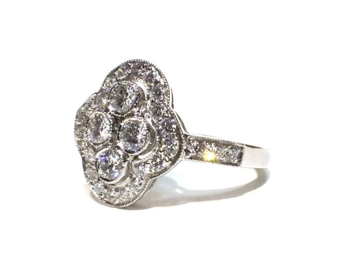 Vintage Style Diamond Dress Ring