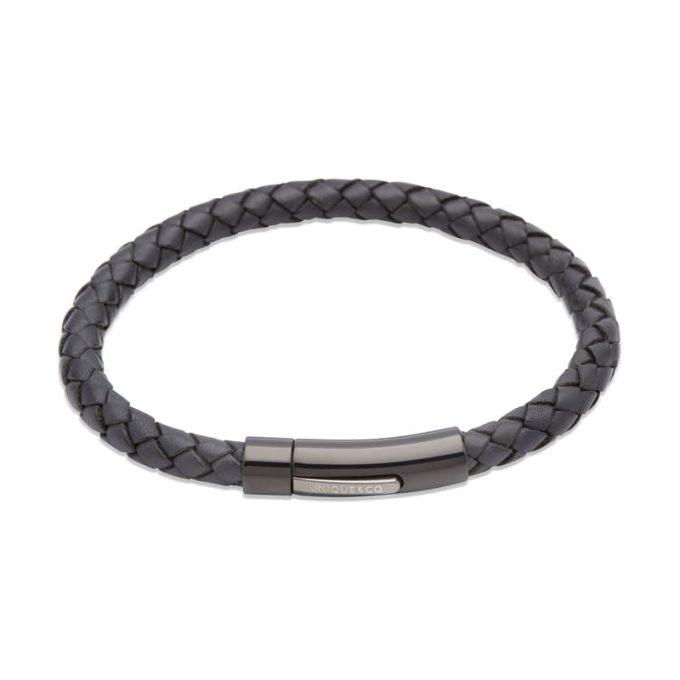 Unique Navy Leather Bracelet