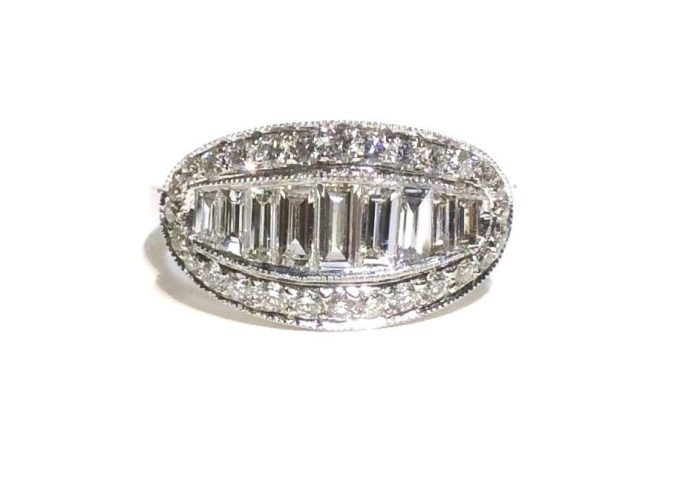 Baguette Diamond Set Dress Ring