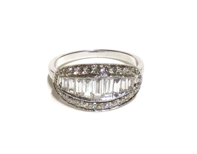 Baguette Diamond Set Dress Ring