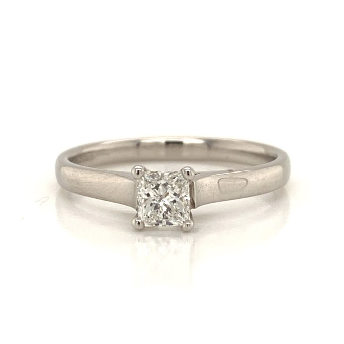 Platinum Princess Cut Solitaire