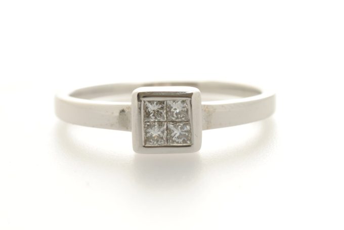 White Gold Diamond Solitaire Ring