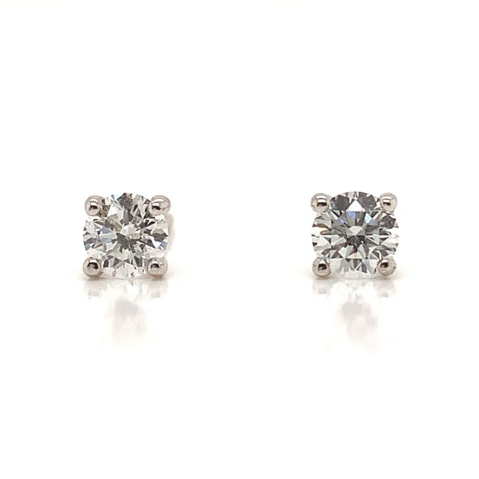 0.50ct Diamond Platinum Stud Earrings