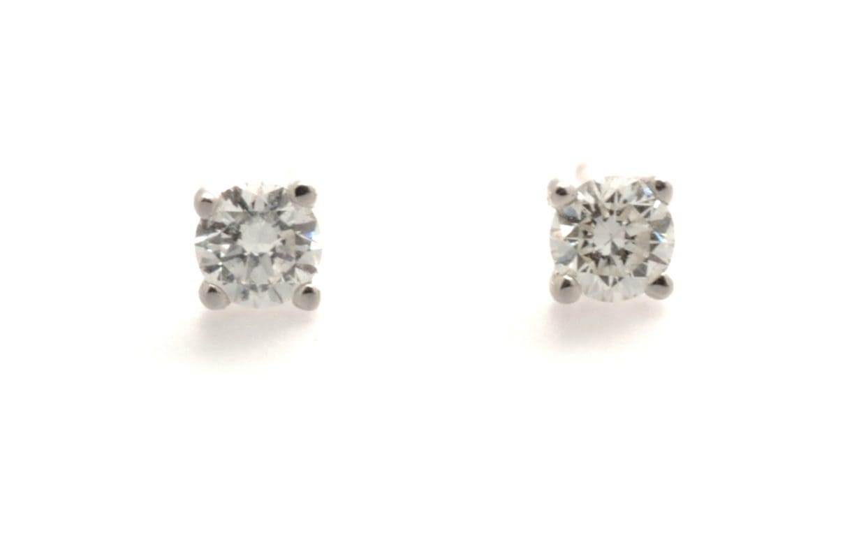 0.20ct Platinum & Diamond Stud Earrings Aspens Jewellers