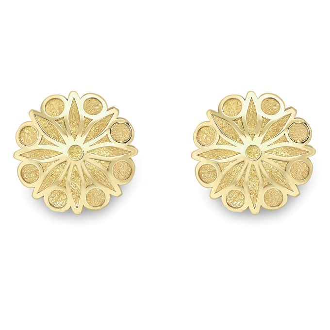 Yellow Gold Stud Earrings