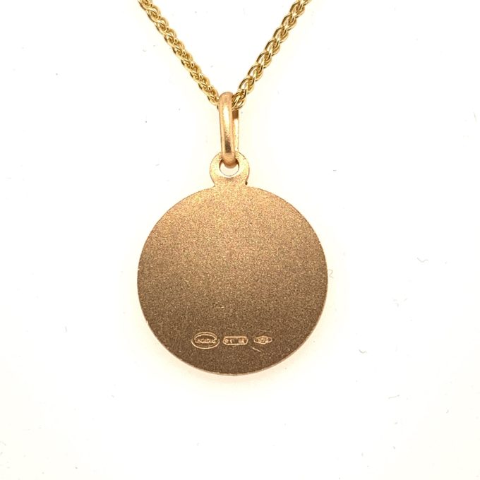 16mm Gold St. Christopher Necklace