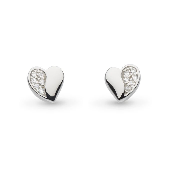 Kit Heath CZ Mini Heart Stud Earrings