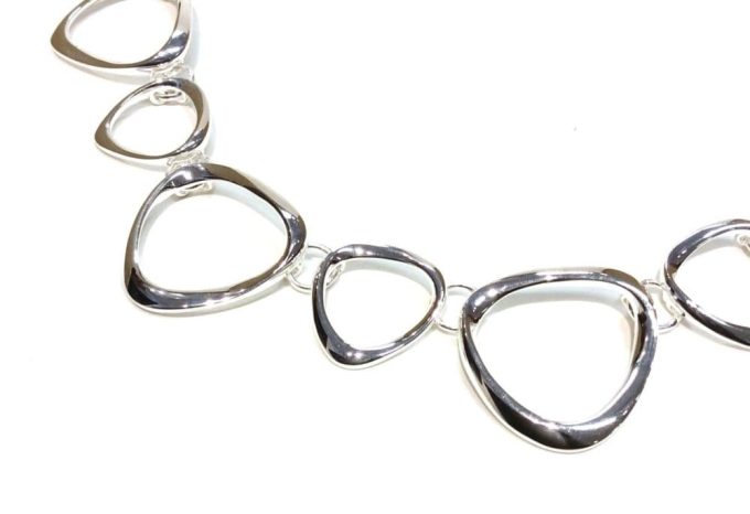 Silver Angle Link Necklace