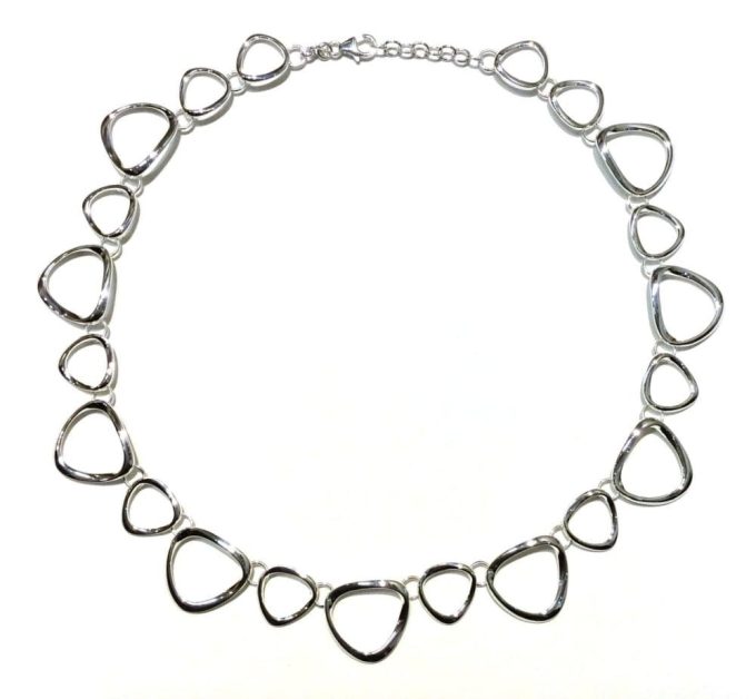 Silver Angle Link Necklace