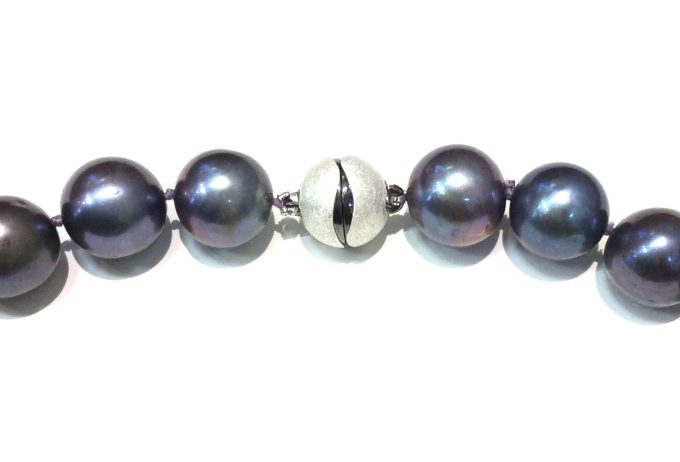 Peacock Pearl 11-13mm Necklace