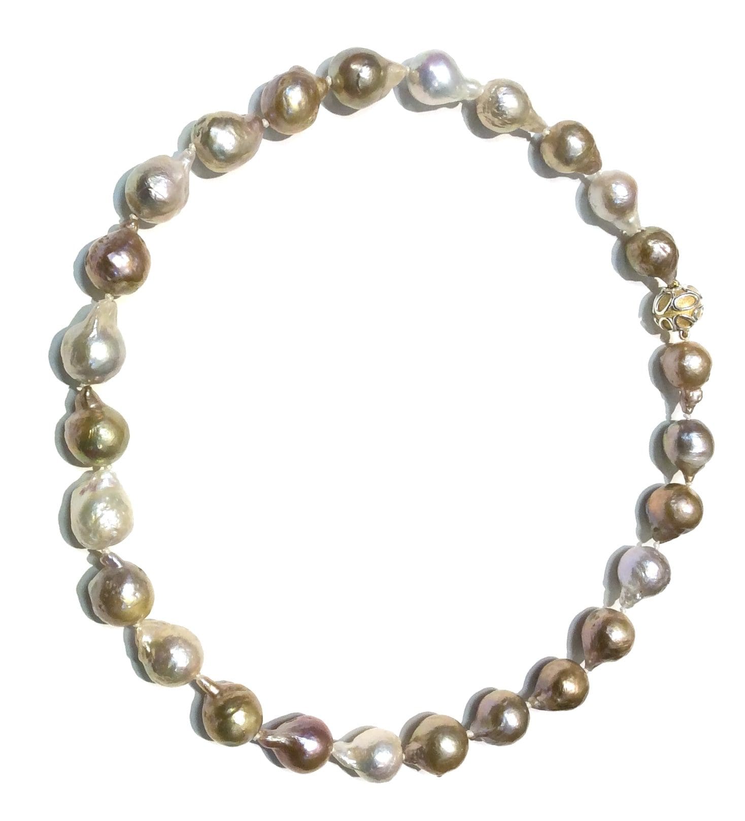 Gold Tones 12-14mm Pearl Necklace