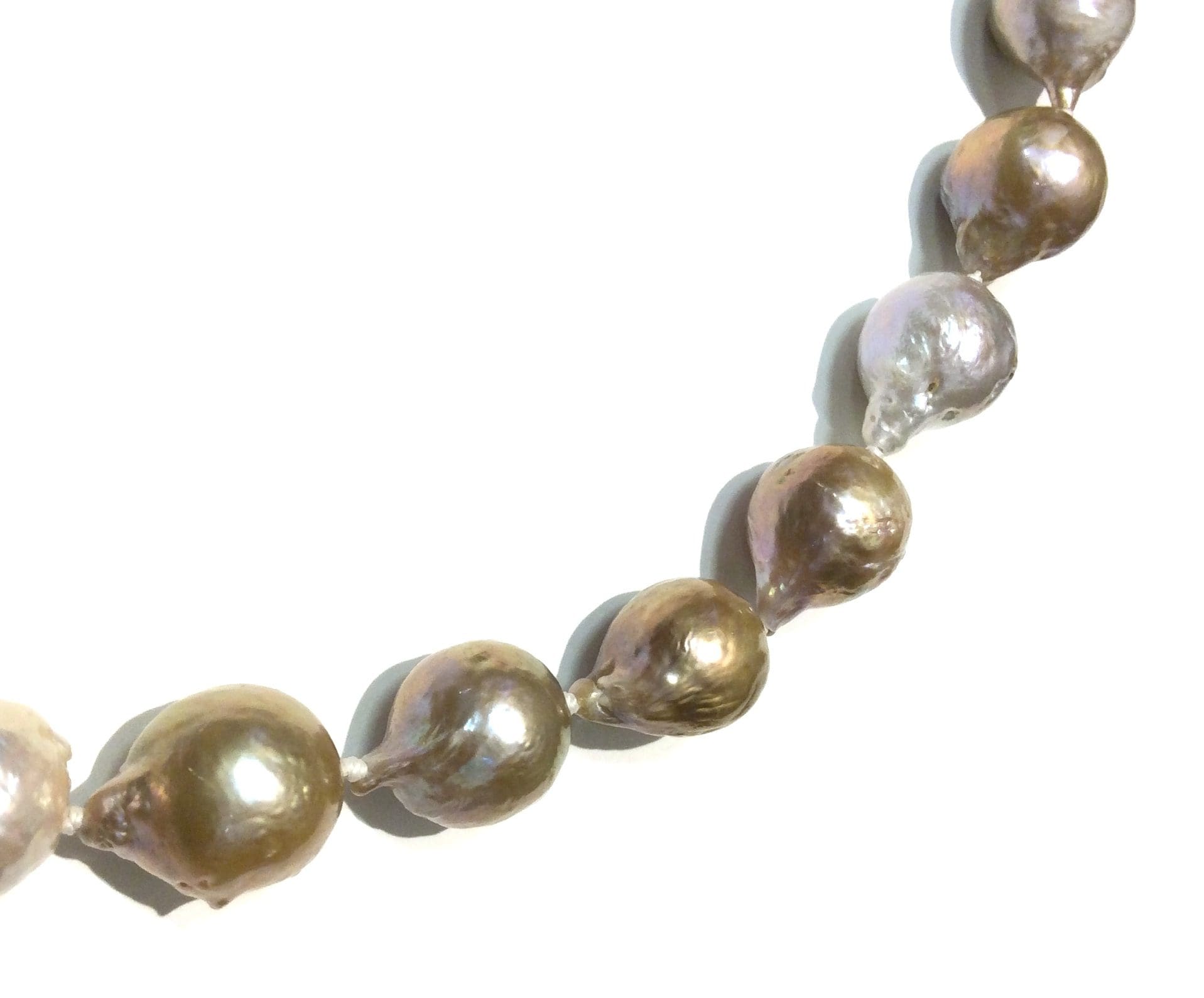 Gold Tones 12-14mm Pearl Necklace