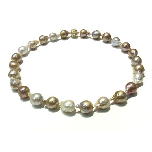 Gold Tones 12-14mm Pearl Necklace