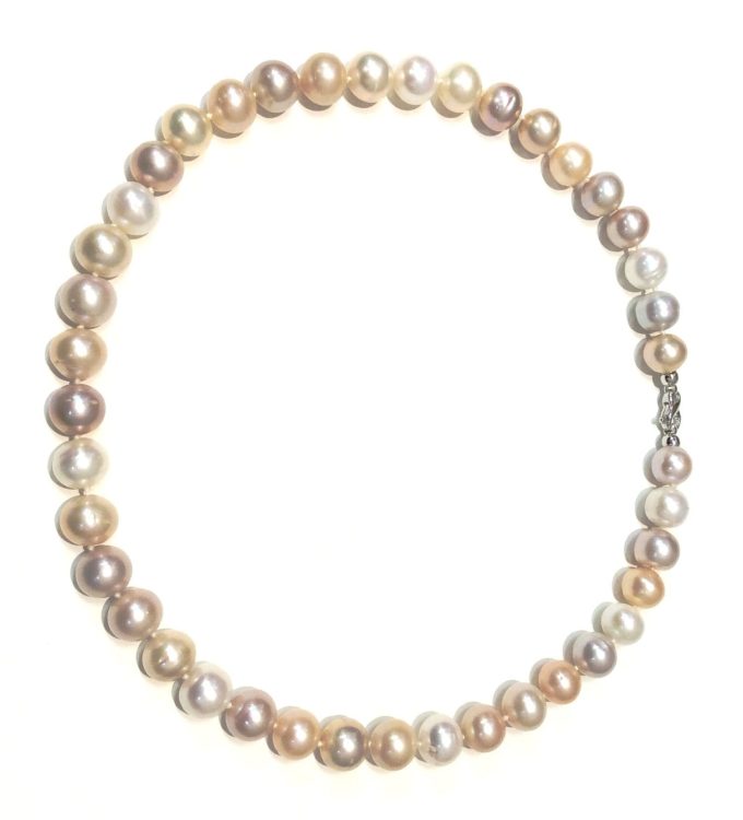 Multi Hue 11 - 13 mm Pearl Necklace