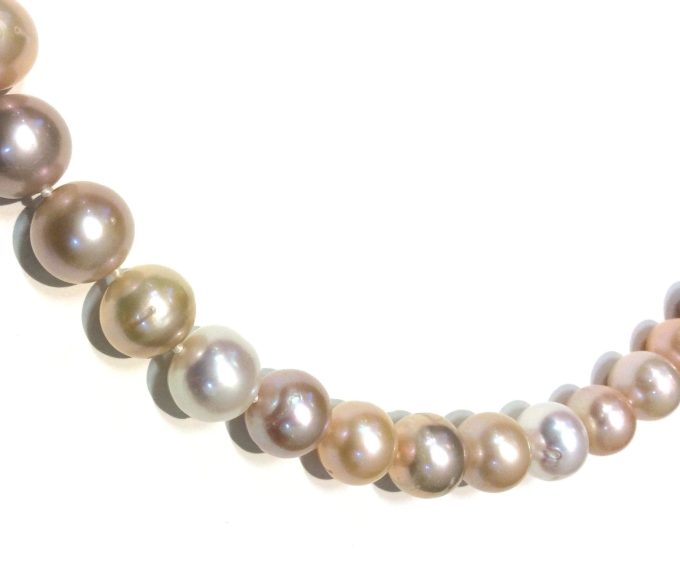 Multi Hue 11 - 13 mm Pearl Necklace