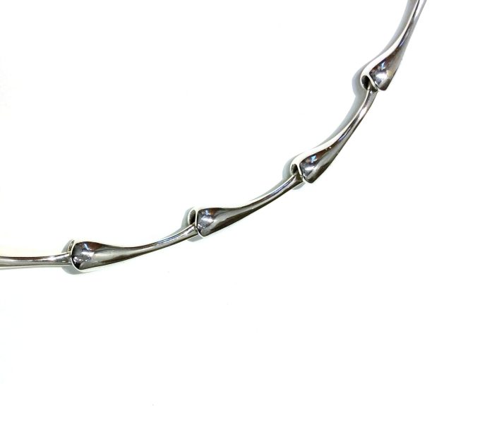 Silver Drop Link Necklace