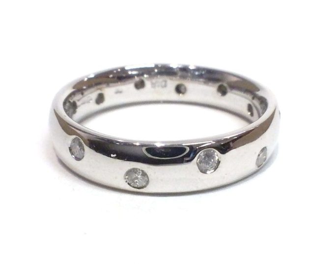 Ladies White Gold Diamond Set Band