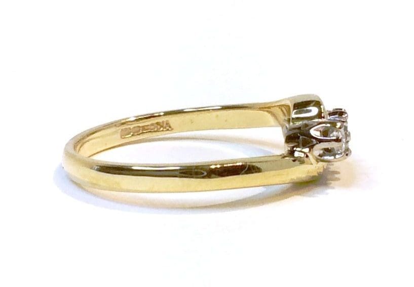 18ct Gold Diamond Trilogy Twist Ring