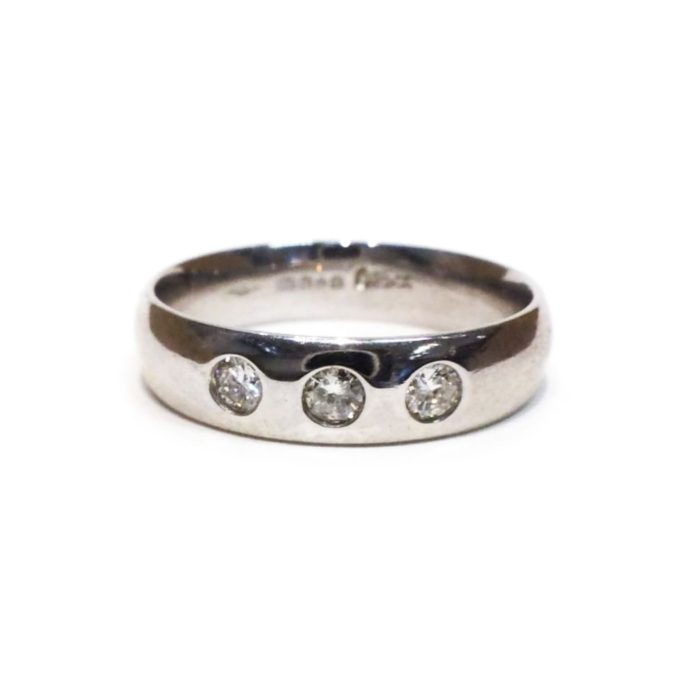 Platinum Diamond Set Wedding Band