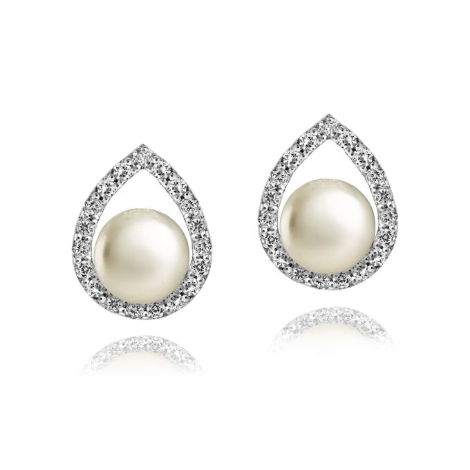 Jersey Pearl Amberley Pear Shape Stud Earrings