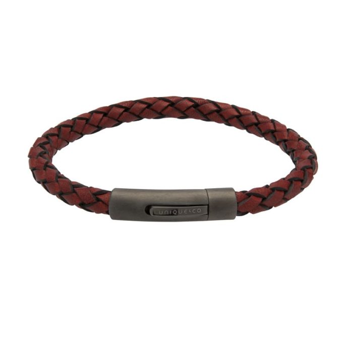 Unique Red Leather Bracelet