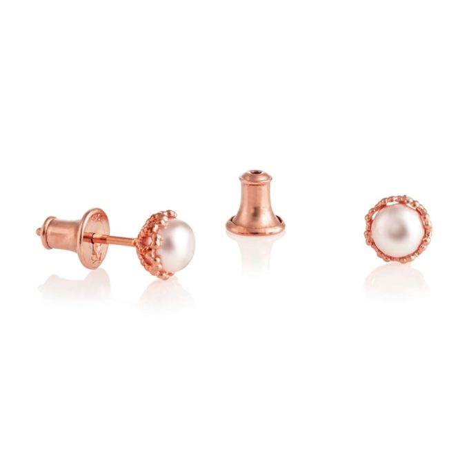 Jersey Pearl Emma Kate Rose Gold Stud Earring