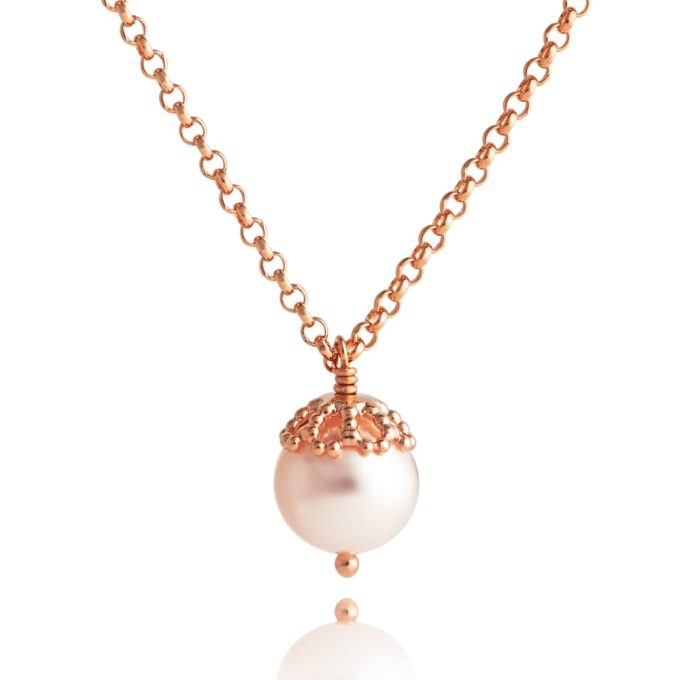 Jersey Pearl Emma Kate Rose Gold Necklace
