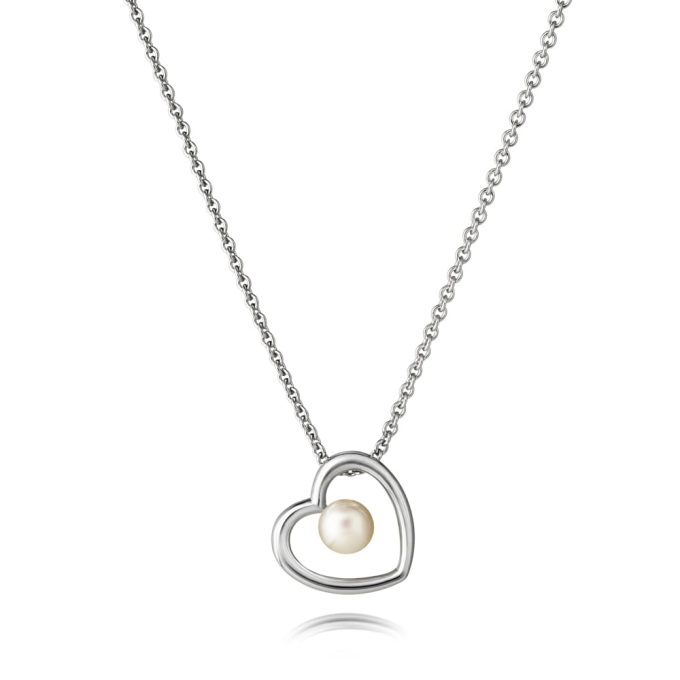 Jersey Pearl Heart Necklace