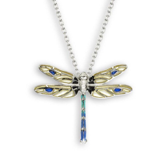 Nicole Barr Yellow Dragonfly Necklace