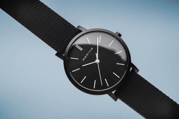 Bering 34mm Black Aurora Watch