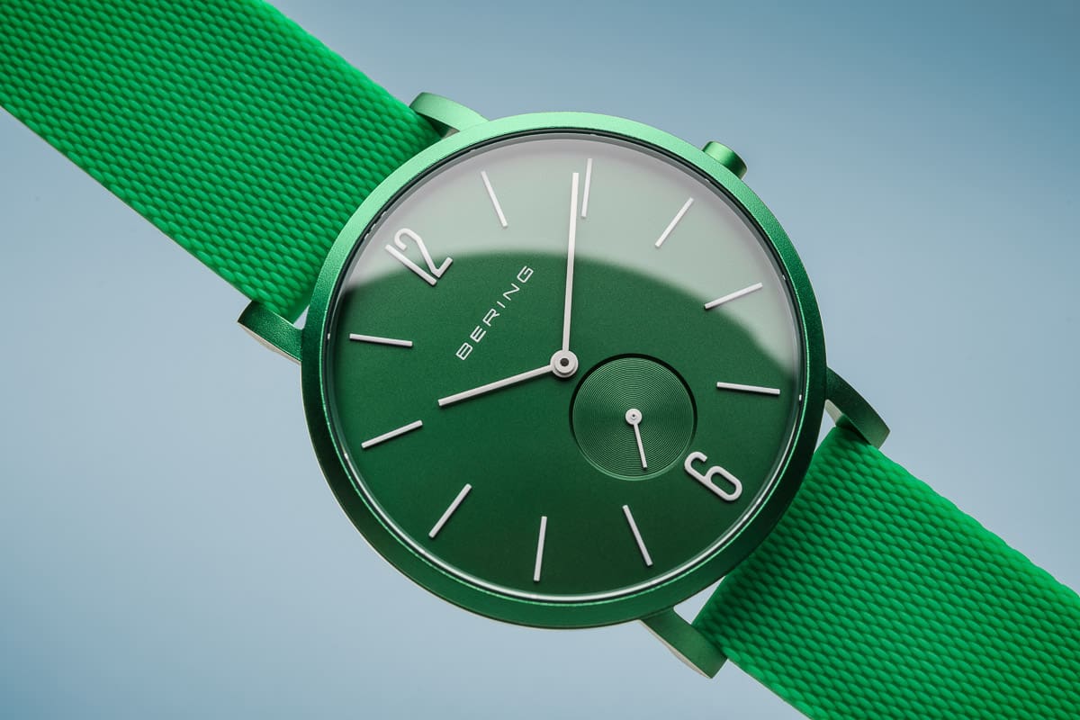 Bering 40mm Green Aurora Watch