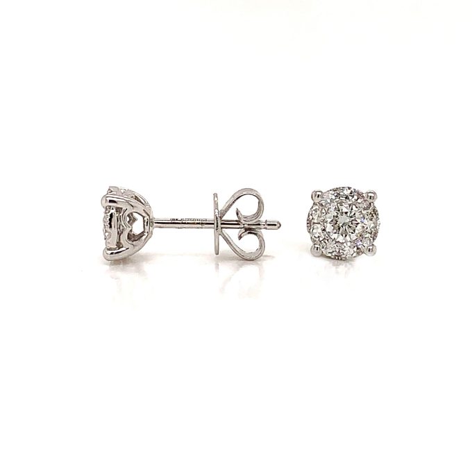 Mirage Diamond Stud Earrings 1.40 Carat Appearance
