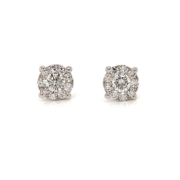 Mirage Diamond Stud Earrings 1.40 Carat Appearance