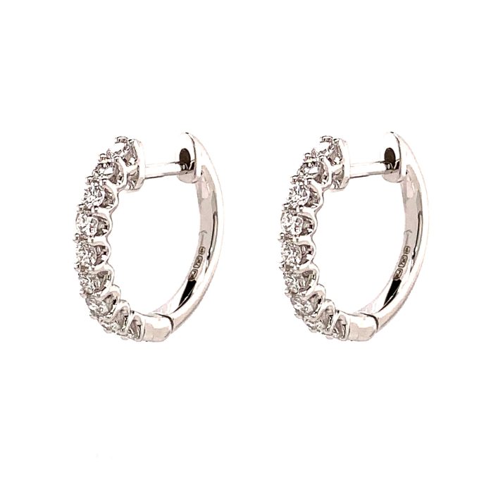 0.33 Carat Diamond Huggie Earrings