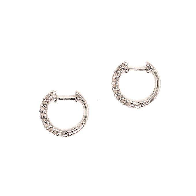 0.33 Carat Diamond Huggie Earrings